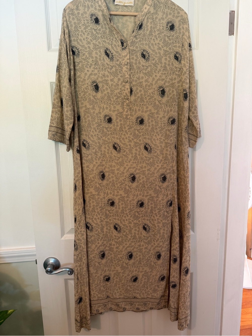 Beige Brown Printed Dress Natalie Martin